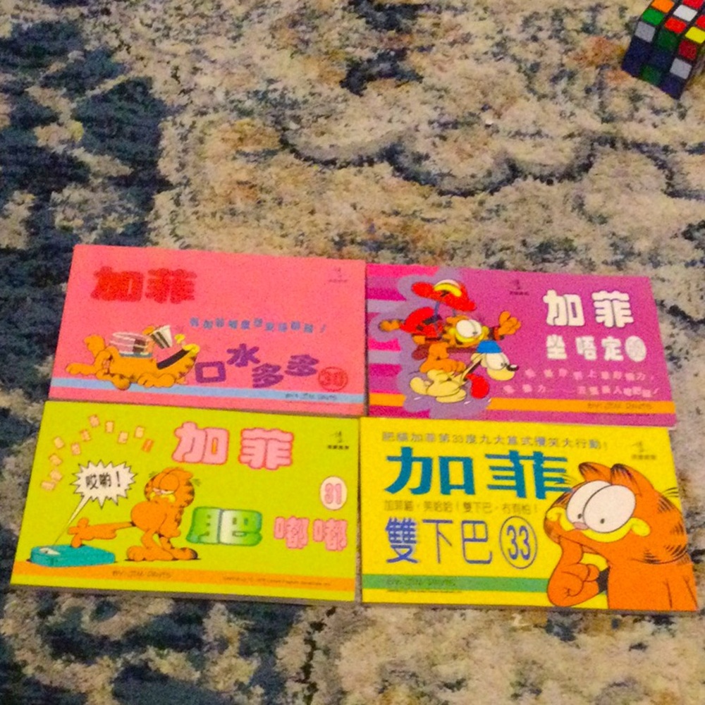 4 Books for $25, Garfield comics Chinese.